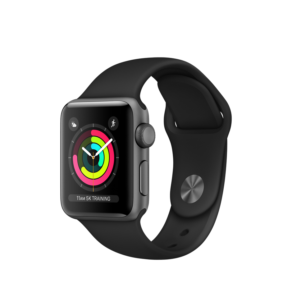 Đồng hồ Apple Watch Series 3 GPS 42mm, Space Gray Aluminum Case with Gray Sport Band