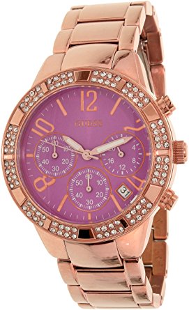 Đồng hồ Guess U0141L7 Women's Rose Gold Tone Swarovski Pink Dial Chronograph Watch