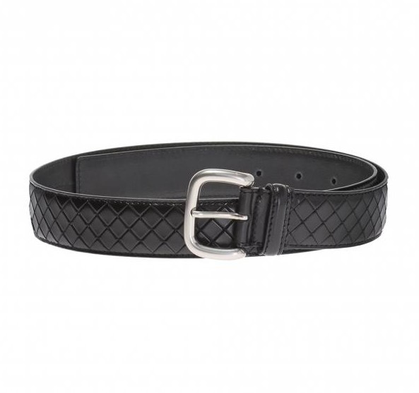 Bottega Veneta Black Intrecciato Belt 261362 VQ246 1000