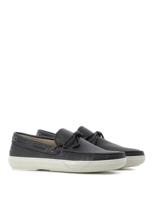 Tod's Men's Black Grained Leather Loafers XXM0YT00050NLK9999