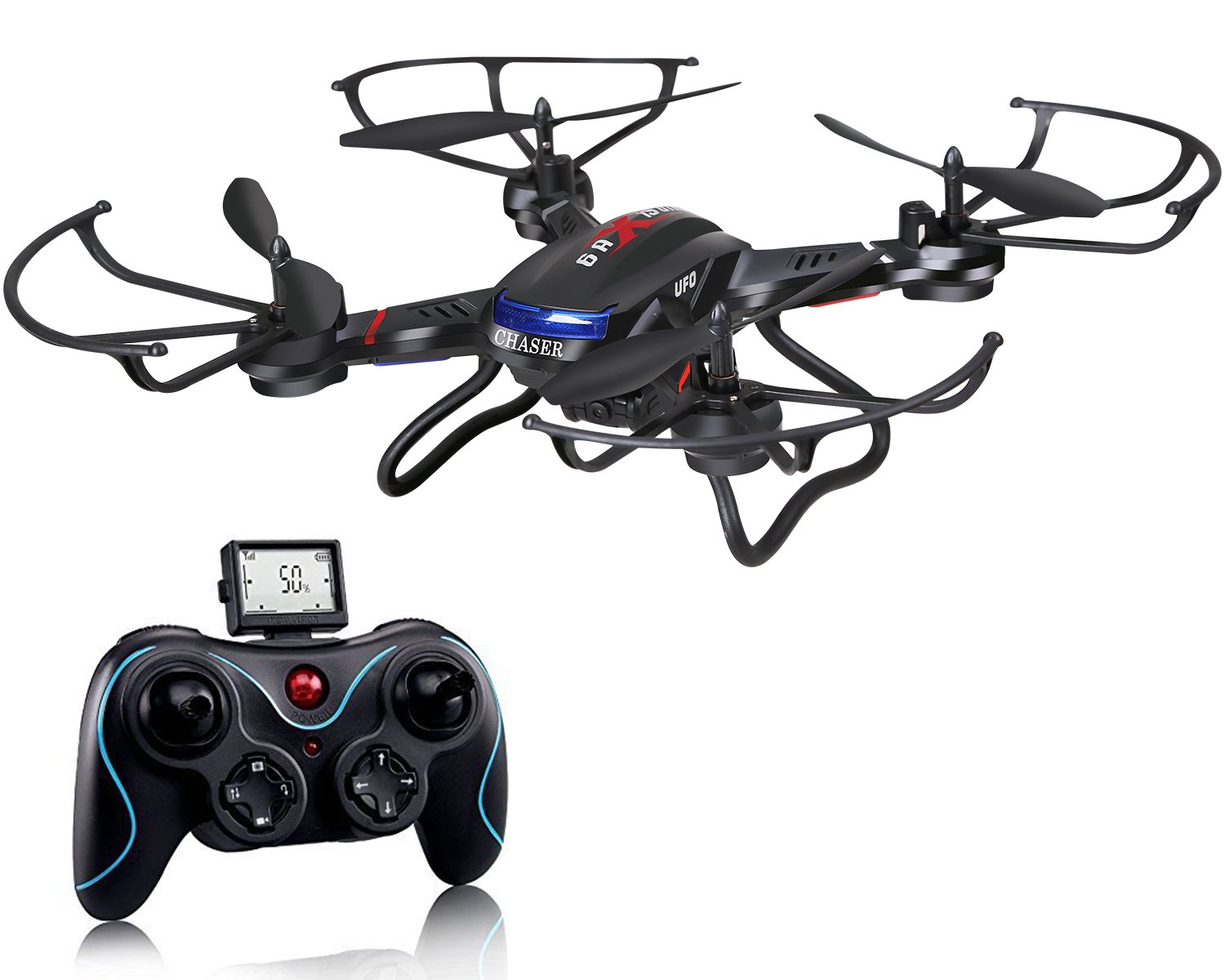 Holy Stone F181 RC Quadcopter Drone with HD Camera RTF 4 Channel 2.4GHz 6-Gyro Headless System Black (Upgraded with Altitude Hold Function)