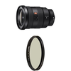 Sony SEL1635GM 16-35mm f/2.8-22 Zoom Camera Lens, Black  and Circular Polarizer Lens - 82 mm