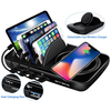AnnBos Wireless Charger Dock,10W Multiple Devices Charging Station Organizer with Qi Cordless Charge Pad,USB Hub Stand Docking