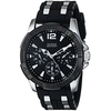 Đồng hồ GUESS Men's Stainless Steel Casual Silicone Watch, Color Silver-Tone/Black (Model: U0366G1)
