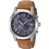 Đồng hồ GUESS Men's Stainless Steel Leather Casual Watch, Color: Brown (Model: U0669G3)