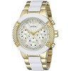 Đồng hồ GUESS Women's U0770L1 Sporty Gold-Tone Stainless Steel Watch with Multi-function Dial and Pilot Buckle
