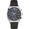 Đồng hồ GUESS Men's Brown Leather With Grey Analog Dial Watch W0876G1