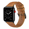 Dây da OUHENG cho đồng hồ Apple Watch Band 42mm 44mm ,Sport and Edition, Retro Brown Band