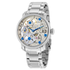 Akribos XXIV Manual Wind Skeleton Dial Stainless Steel Men's Watch AK525SS