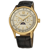 Akribos XXIV Akribos Champagne Dial Black Leather Men's Watch AK638YG
