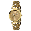 Akribos XXIV Akribos GMT Multi-Function Gold-Tone Mesh Ladies Watch AK564YG