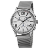 Akribos XXIV Chronograph Silver Dial Stainless Steel Mesh Men's Watch AK719SS