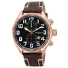 Akribos XXIV Essential Chronograph Black Dial Brown Leather Men's  Watch AK706RG