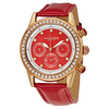 Akribos XXIV Akribos GMT Multi-Function Red Mother of Pearl Patent Leather Ladies Watch AK556RD AK556RD