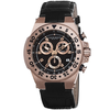 Akribos XXIV Chronograph Black Dial Black Leather Ladies Watch AK667RGB