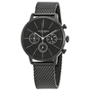 Akribos XXIV Multi-Function Black Dial Black Ion-plated Mesh Men's Watch AK714BK