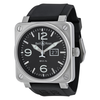 Bell and Ross Grande Date Black Dial Black Rubber Men's Watch BR0196-BL-ST