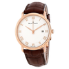 Blancpain Villeret White Dial 18kt Rose Gold Brown Leather Men's Watch 6651-3642-55B
