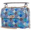 Valentino Medium Rockstud Spike. It Bag- Blue Multicolored RW2B0122NMU-JQ5