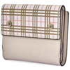 Burberry Small Scale Check And Leather Folding Wallet- Ice Pink 4077855