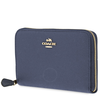 Coach Ladies Zip Around Wallet Leather Navy Co Med Zip Arnd 53981 LINAV