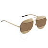 Dior Gold Pixel Brown Aviator Unisex Sunglasses DIORSPLIT1 J5G/5V 59 DIORSPLIT1 J5G/5V 59