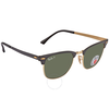 Ray Ban Clubmaster Polarized Green Classic G-15 Square Sunglasses RB3716 187/ 58 51 RB3716 187/ 58 51