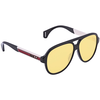 Gucci Gucci Yellow Round Men's Sunglasses GG0463S 001 58 GG0463S 001 58