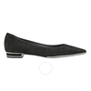 Rene Caovilla Grace Velvet/Strass Flat- Black/Size 38.5 C09186-020 38.5