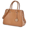 Michael Kors Houston Medium Crossgrain Leather Satchel- Acorn 30S9GO9S6L-203