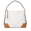 Michael Kors Crosby Large Signature Logo Print Shoulder Bag - Vanilla / Acorn 30H8GCBL3B-149