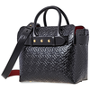 Burberry Small Monogram Leather Triple Stud Belt Bag- Black 8010011