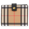 Burberry Small Vintage Check and Leather Folding Wallet- Black 4073431