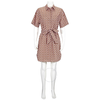 Burberry Womens Burberry Tiled Archive Print Cotton Shirt Dress 8002887