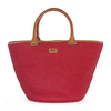 Emilio Pucci Large Red Woven Raffia Tote Handbag 41BE86-336