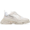 Balenciaga Men's White Triple S Clear Sole Sneakers 541624 W09E1 9000
