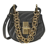 Chloe Drew Bijou Quilted Leather Shoulder Bag- Black CHC18US108A04 001