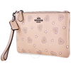 Coach Ladies Leather Beige Heart Small Wristlet 29667 DKNQ1