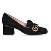 Gucci Suede Mid-Heel Pumps 408208 C2000 1000