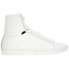 Saint Laurent Men's High Top Lace-up Sneakers in White 417850 0MP00 9030