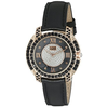 Burgi Black Mother Of Pearl Dial Ladies Leather Watch BUR156BKR