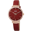 Burgi Quartz Red Dial Ladies Watch BUR254RD