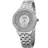 Burgi Silver Dial Stainless Steel Case Ladies Watch BUR106SS