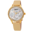 Burgi White Mother of Pearl Dial Ladies Watch BUR203YG