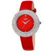 Burgi Ladies Diamond Swarovski Crystal Sparkling Dial Leather Strap Watch BUR199RD