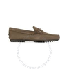 Tod's Men's Dark Clay Leather Moccasins XXM0LR0N655FL1B208