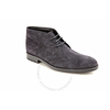 Tod's Men's Dark Denim Blue Suede Desert Ankle Boots With Laces XXM0RQ00D800P0U810
