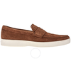 Tod's Men's  Brushed Leather Loafers in Light Walnut XXM22A00010RE0S818