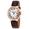 Cartier Balloon Bleu Silvered 18kt Pink Gold Opaline Flinque Dial Ladies Watch W6920097
