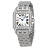 Cartier Santos Demoiselle 18kt White Gold Diamond Large Ladies Watch WF9004Y8